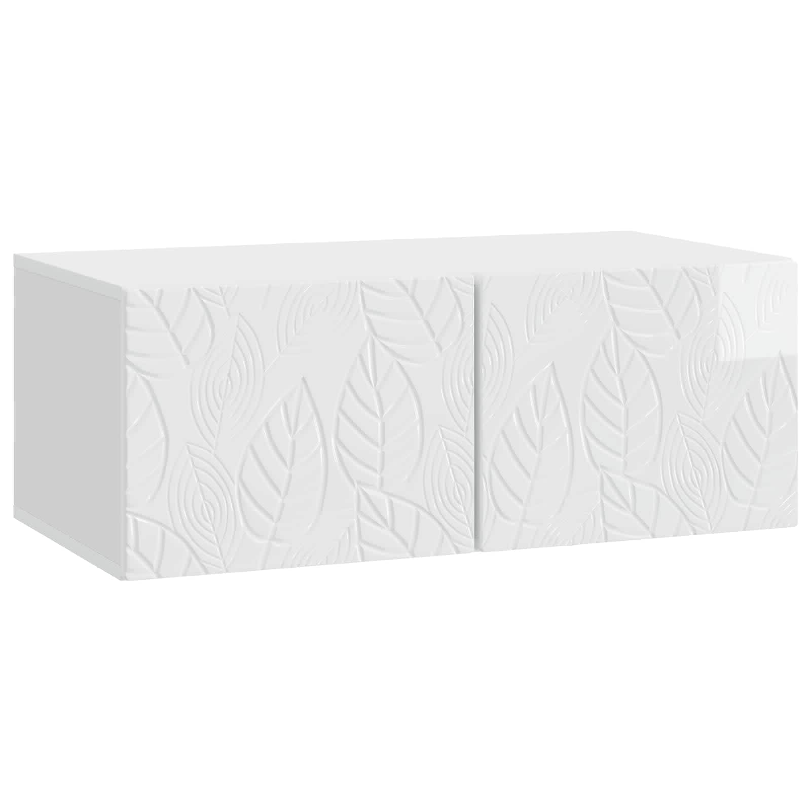 vidaXL Wall-Mounted TV Cabinet 59.5 x 41 x 30 cm High Gloss White 2