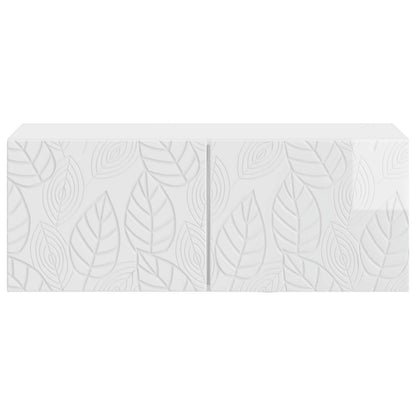 vidaXL Wall-Mounted TV Cabinet 59.5 x 41 x 30 cm High Gloss White 5