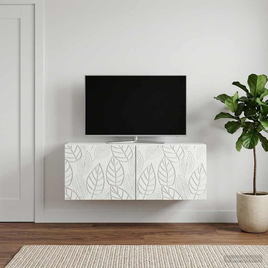 vidaXL Wall-Mounted TV Cabinet 78.5 x 41 x 30 cm White Engineered Wood 3