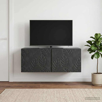 vidaXL Wall-Mounted TV Cabinet 78.5 x 41 x 30 cm Black Engineered Wood 1