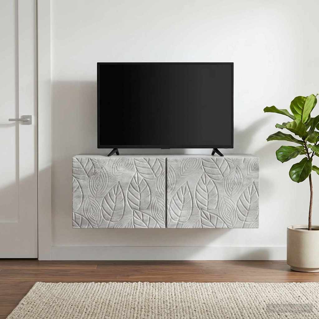 vidaXL Wall-Mounted TV Cabinet 78.5 x 41 x 30 cm Concrete Grey 1