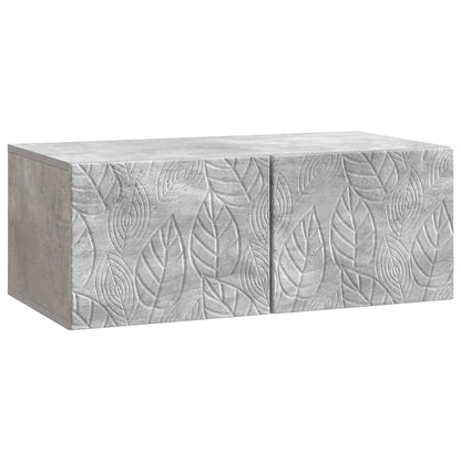 vidaXL Wall-Mounted TV Cabinet 78.5 x 41 x 30 cm Concrete Grey 2