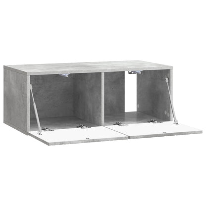 vidaXL Wall-Mounted TV Cabinet 78.5 x 41 x 30 cm Concrete Grey 4