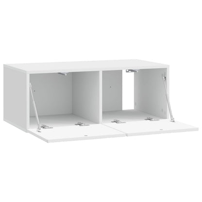 vidaXL Wall-Mounted TV Cabinet 78.5 x 41 x 30 cm High Gloss White 4