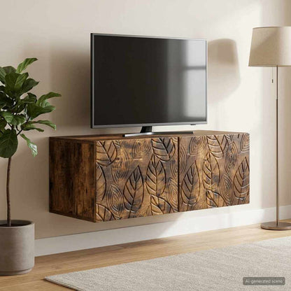 vidaXL Wall-Mounted TV Cabinet 78.5 x 41 x 30 cm Smoked Oak 3