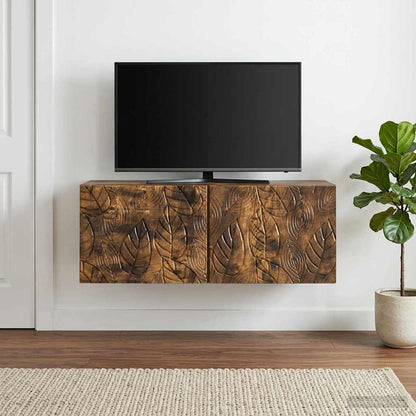 vidaXL Wall-Mounted TV Cabinet 78.5 x 41 x 30 cm Smoked Oak 1