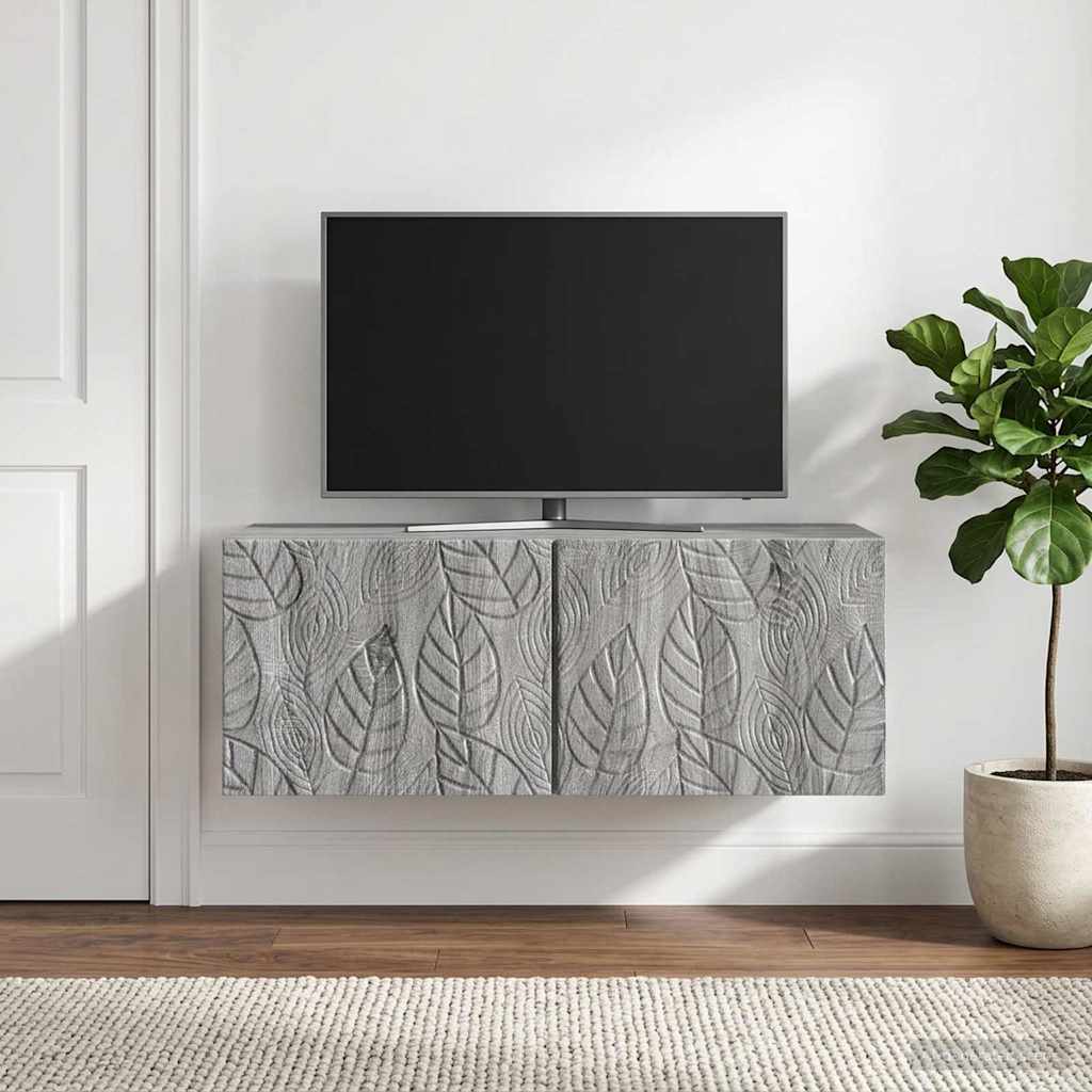 vidaXL Wall-Mounted TV Cabinet 78.5 x 41 x 30 cm Grey Sonoma 3