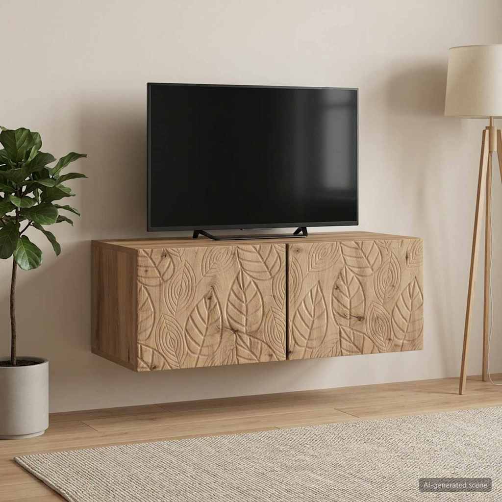 vidaXL Wall-Mounted TV Cabinet 78.5 x 41 x 30 cm Artisan Oak 3
