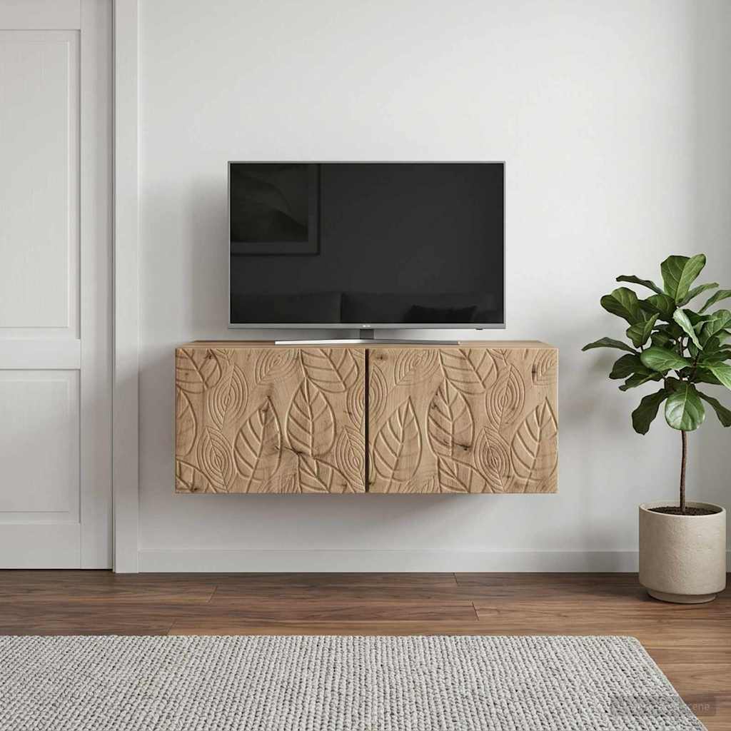 vidaXL Wall-Mounted TV Cabinet 78.5 x 41 x 30 cm Artisan Oak 1