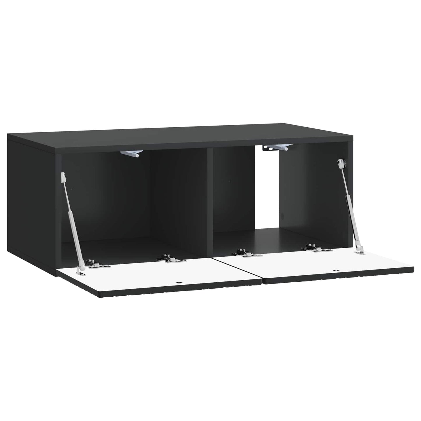 vidaXL Wall-Mounted TV Cabinet 98 x 41 x 30 cm Black Engineered Wood 4