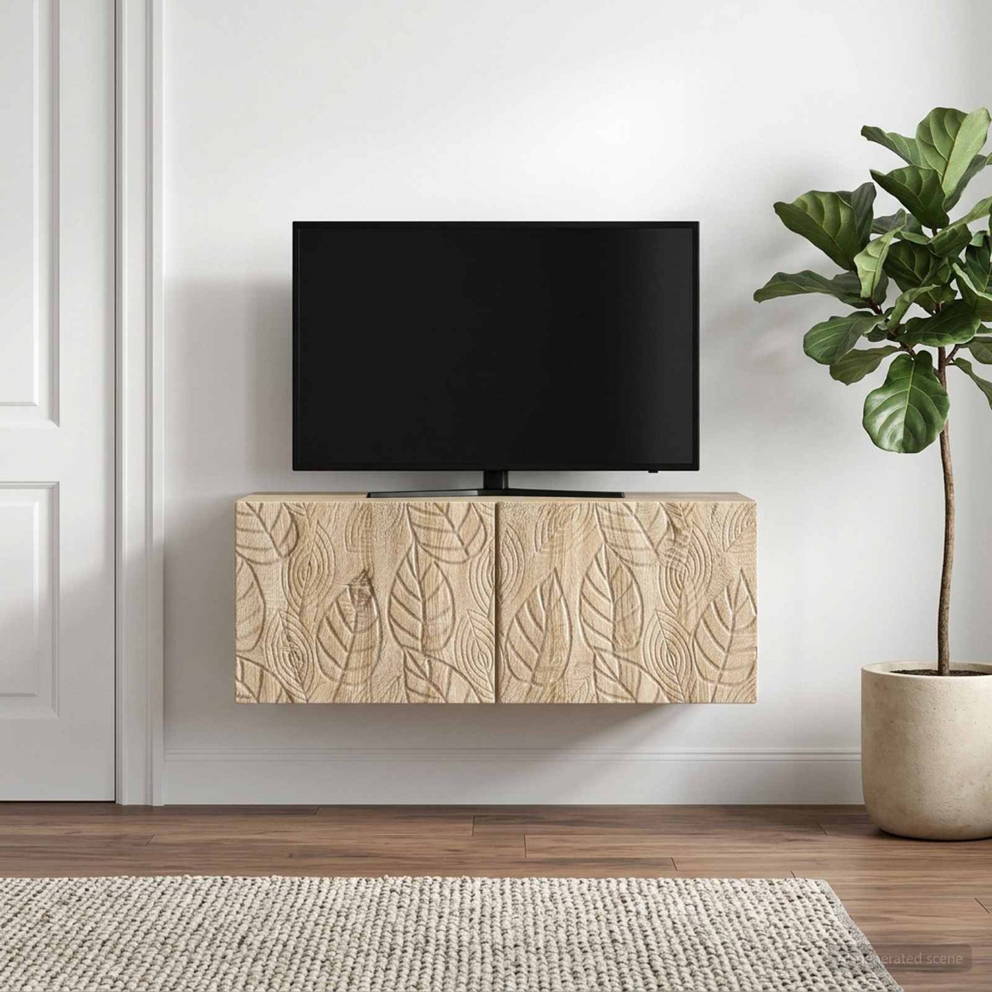 vidaXL Wall-Mounted TV Cabinet 98 x 41 x 30 cm Sonoma Oak 1