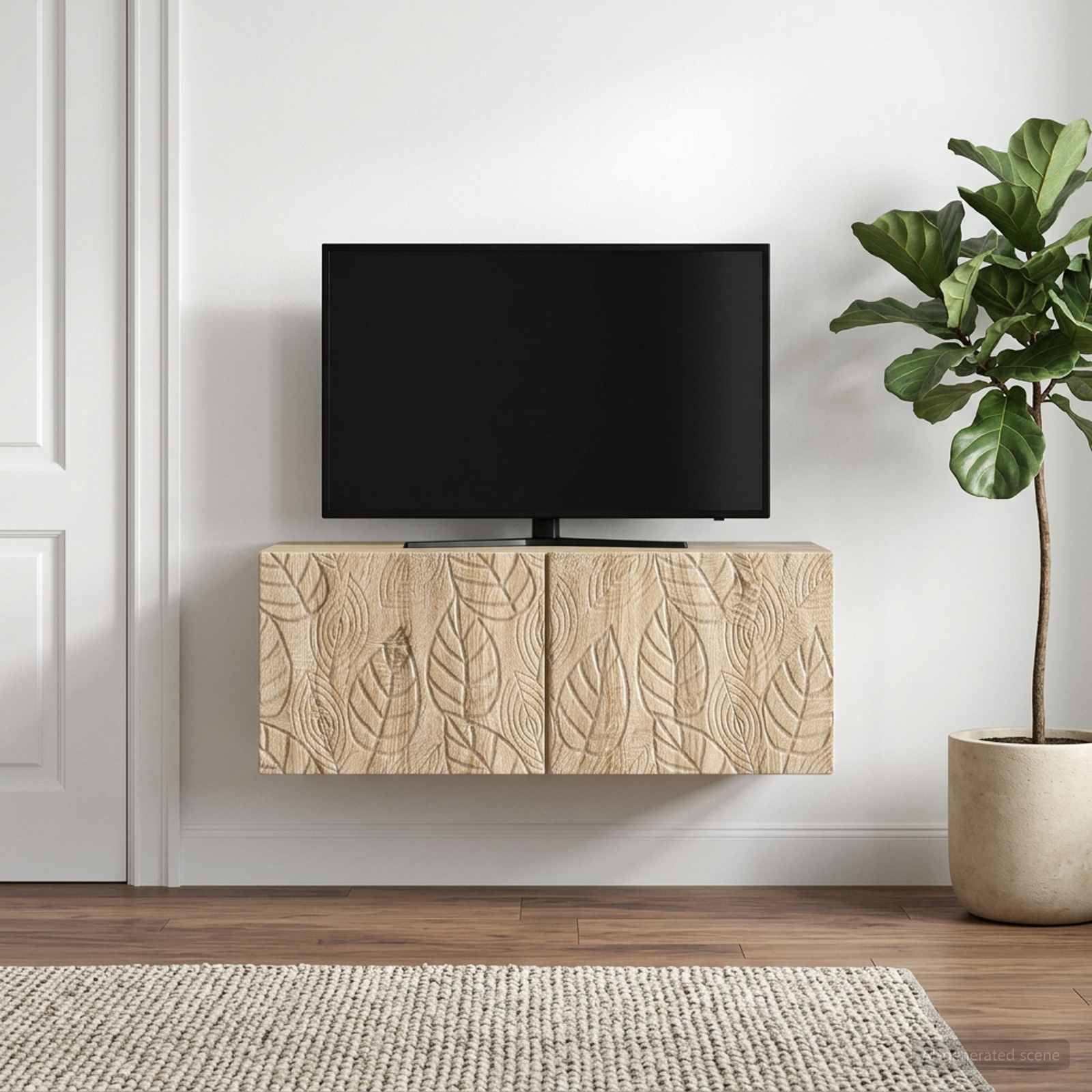 vidaXL Wall-Mounted TV Cabinet 98 x 41 x 30 cm Sonoma Oak 1