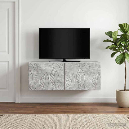 vidaXL Wall-Mounted TV Cabinet 98 x 41 x 30 cm Concrete Grey 1