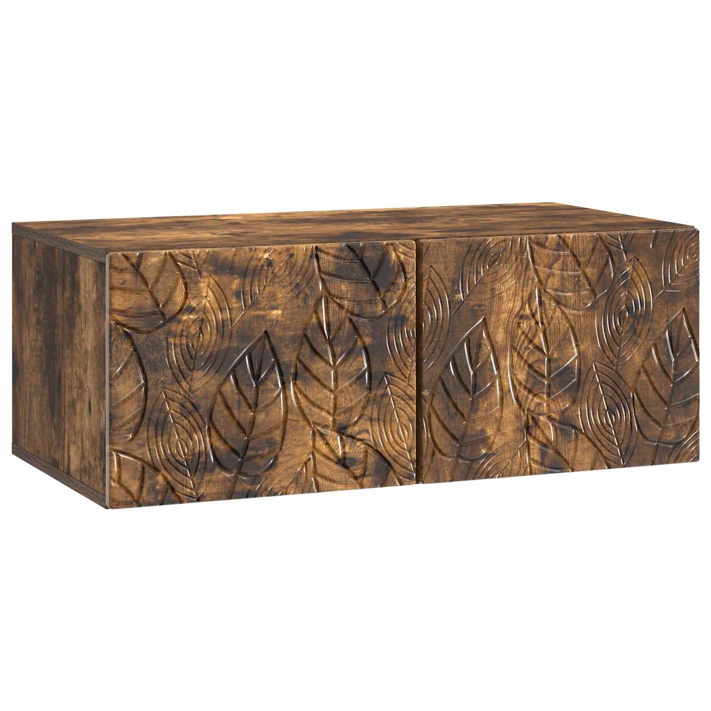 vidaXL Wall-Mounted TV Cabinet 98 x 41 x 30 cm Smoked Oak 2