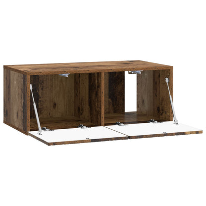 vidaXL Wall-Mounted TV Cabinet 98 x 41 x 30 cm Old Wood 4