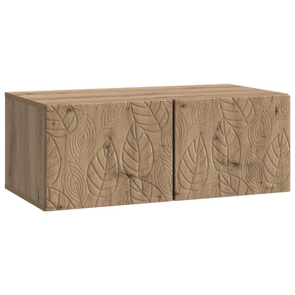vidaXL Wall-Mounted TV Cabinet 98 x 41 x 30 cm Artisan Oak 2