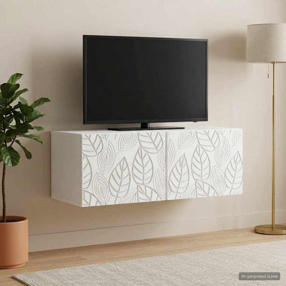vidaXL Wall-Mounted TV Cabinet 78.5 x 31 cm White Engineered Wood 1