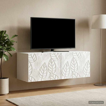 vidaXL Wall-Mounted TV Cabinet 98 x 31 cm White Engineered Wood 3