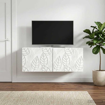 vidaXL Wall-Mounted TV Cabinet 98 x 31 cm White Engineered Wood 1