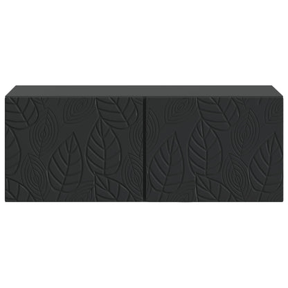 vidaXL Wall-Mounted TV Cabinet 98 x 31 cm Black Engineered Wood 5
