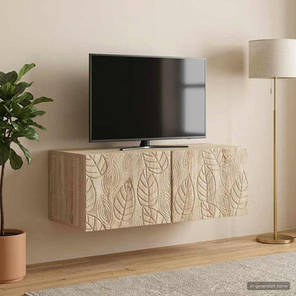 vidaXL Wall-Mounted TV Cabinet 98 x 31 cm Sonoma Oak Engineered Wood 3