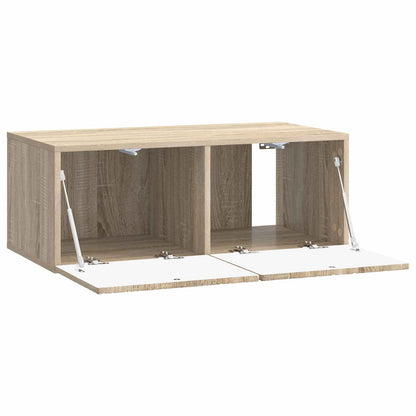 vidaXL Wall-Mounted TV Cabinet 98 x 31 cm Sonoma Oak Engineered Wood 4