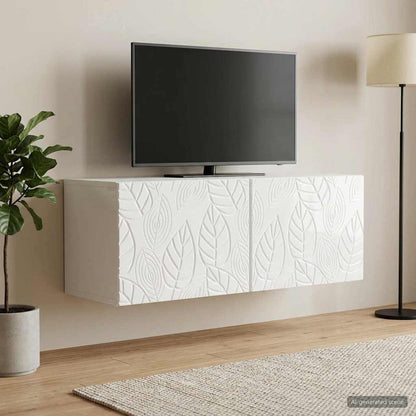 vidaXL Wall-Mounted TV Cabinet 98 x 31 cm High Gloss White 1