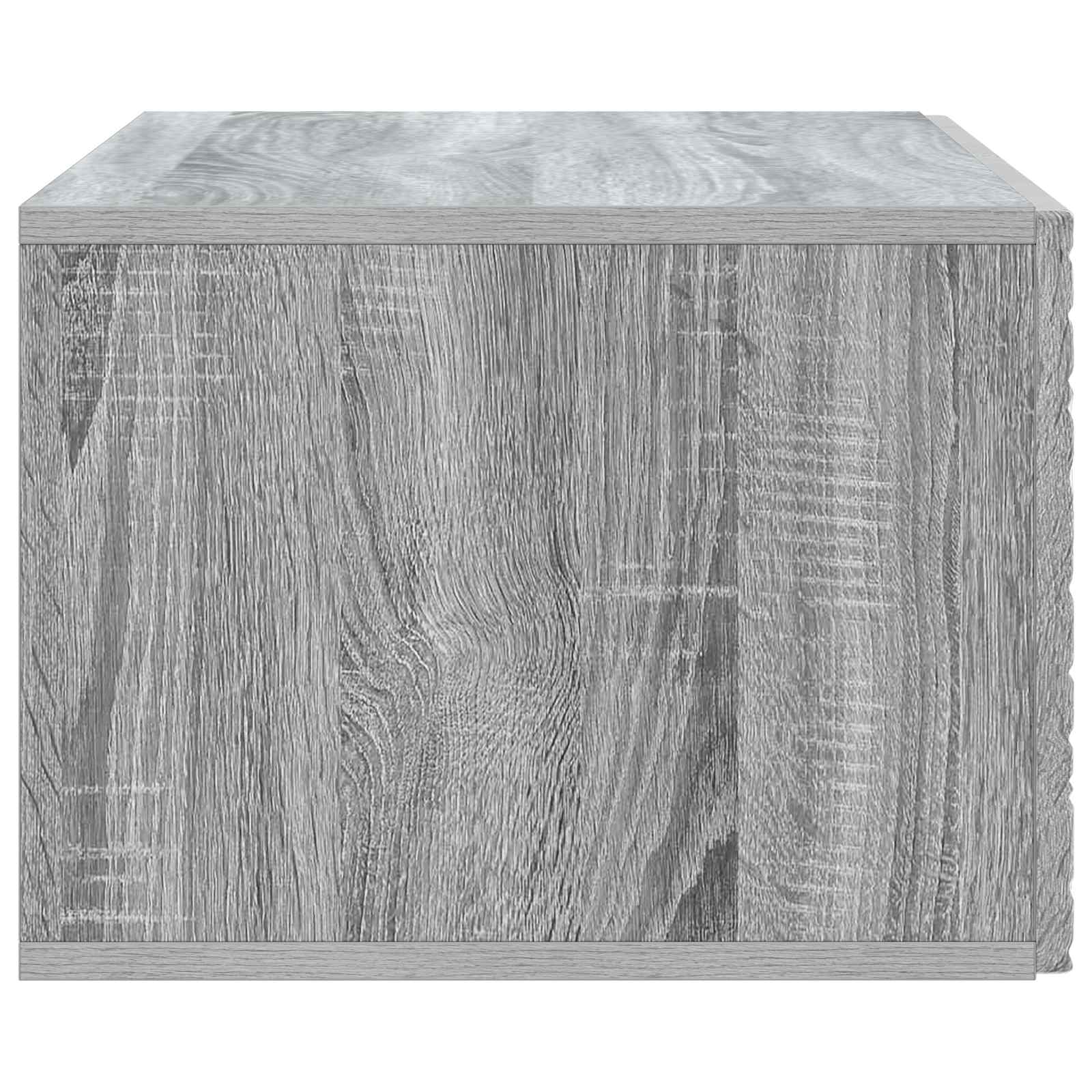 vidaXL Wall-Mounted TV Cabinet 98 x 31 cm Grey Sonoma Engineered Wood 6