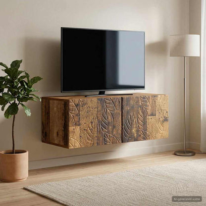 vidaXL Wall-Mounted TV Cabinet 98 x 31 cm Old Wood Engineered Wood 3