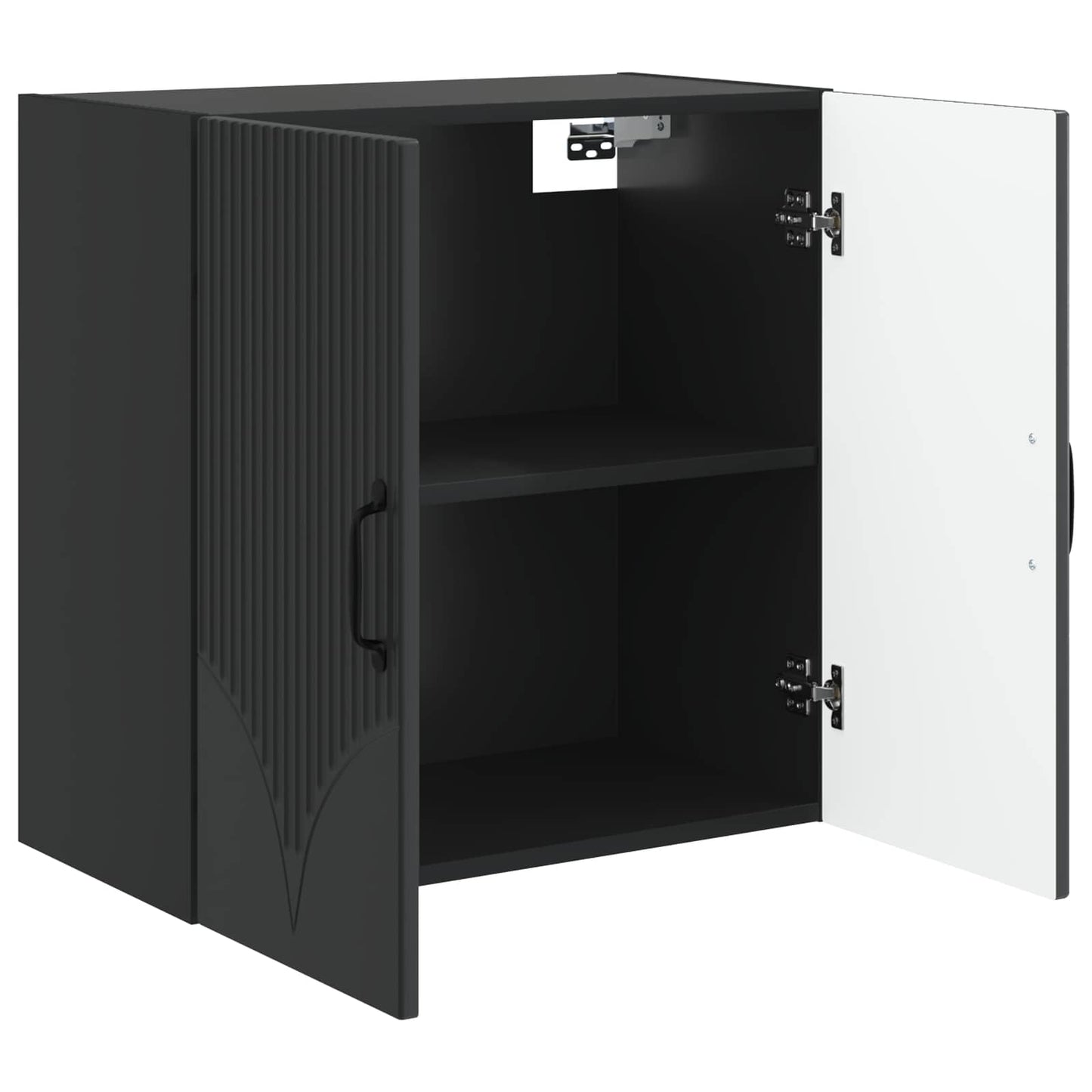 vidaXL Wall-Mounted Cabinet 59 x 31 x 60 cm Engineered Wood Black 3