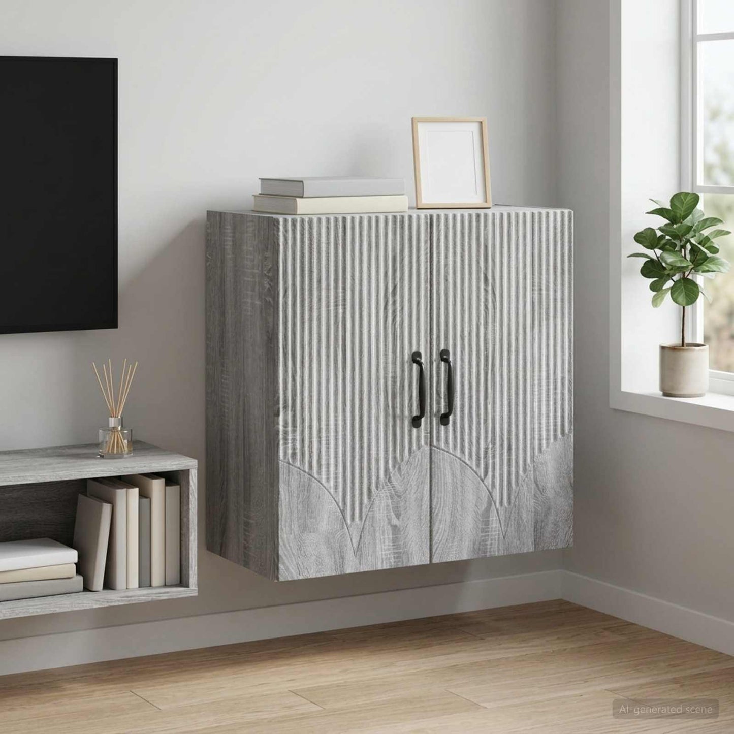 vidaXL Wall-Mounted Cabinet 59 x 31 x 60 cm Engineered Wood 1