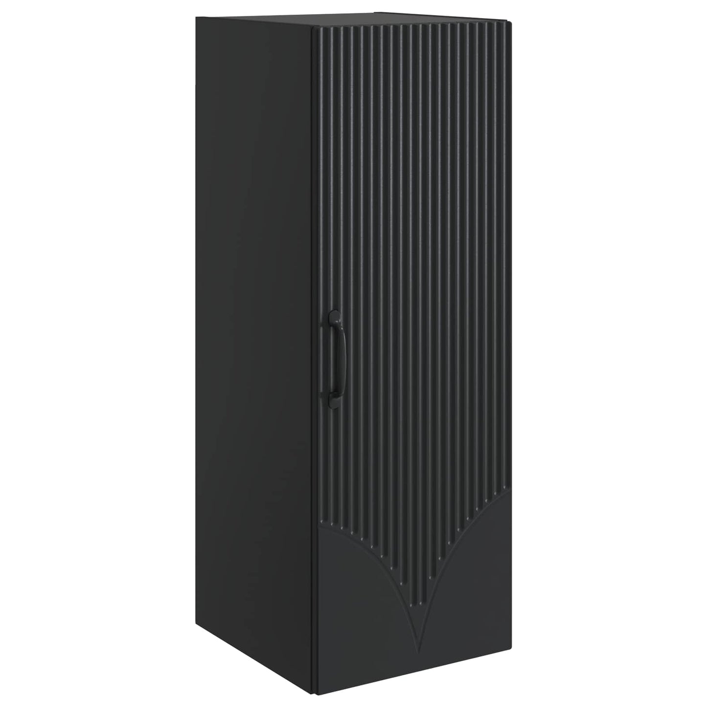 vidaXL Wall-Mounted Cabinet 33 x 34.5 x 90 cm Engineered Wood Black 2