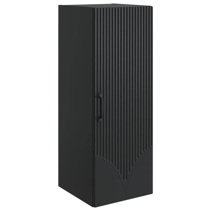 vidaXL Wall-Mounted Cabinet 33 x 34.5 x 90 cm Engineered Wood Black 2