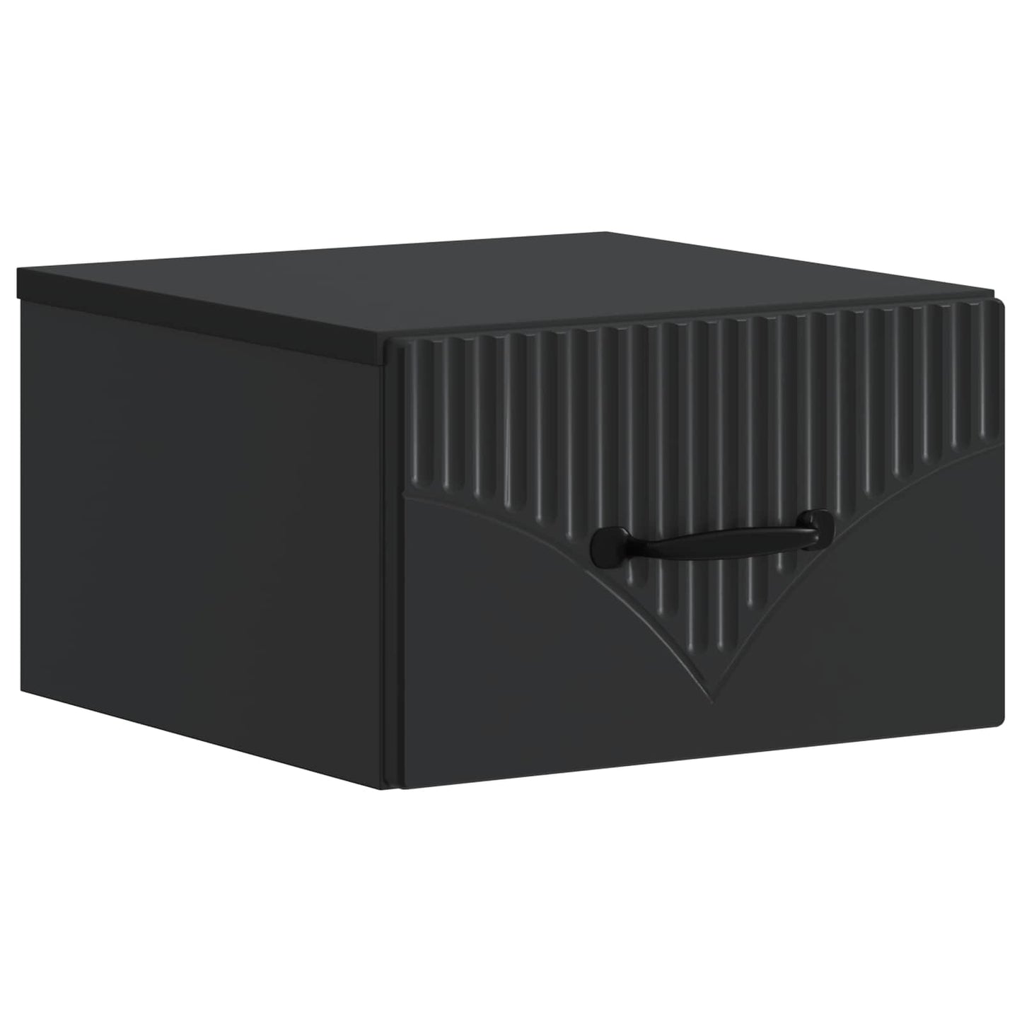 vidaXL Wall-Mounted Bedside Cabinet 2 pcs Black 34.5 x 33 x 20 cm 5