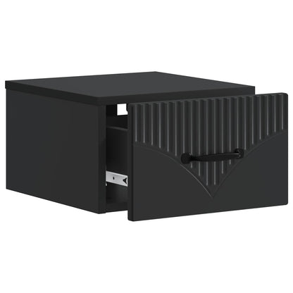 vidaXL Wall-Mounted Bedside Cabinet 2 pcs Black 34.5 x 33 x 20 cm 6