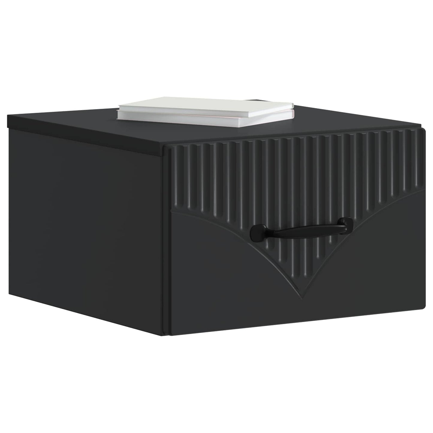 vidaXL Wall-Mounted Bedside Cabinet 2 pcs Black 34.5 x 33 x 20 cm 3