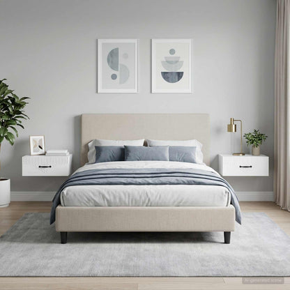 vidaXL Wall-Mounted Bedside Cabinet 2 pcs White 49 x 34.5 x 20 cm 1