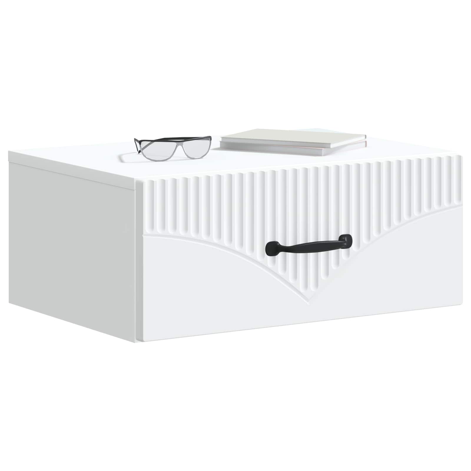 vidaXL Wall-Mounted Bedside Cabinet 2 pcs White 49 x 34.5 x 20 cm 3