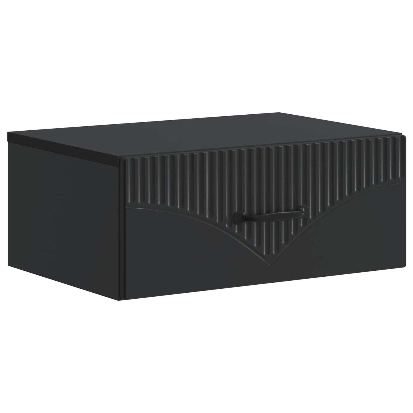 vidaXL Wall-Mounted Bedside Cabinet 2 pcs Black 49 x 34.5 x 20 cm 5