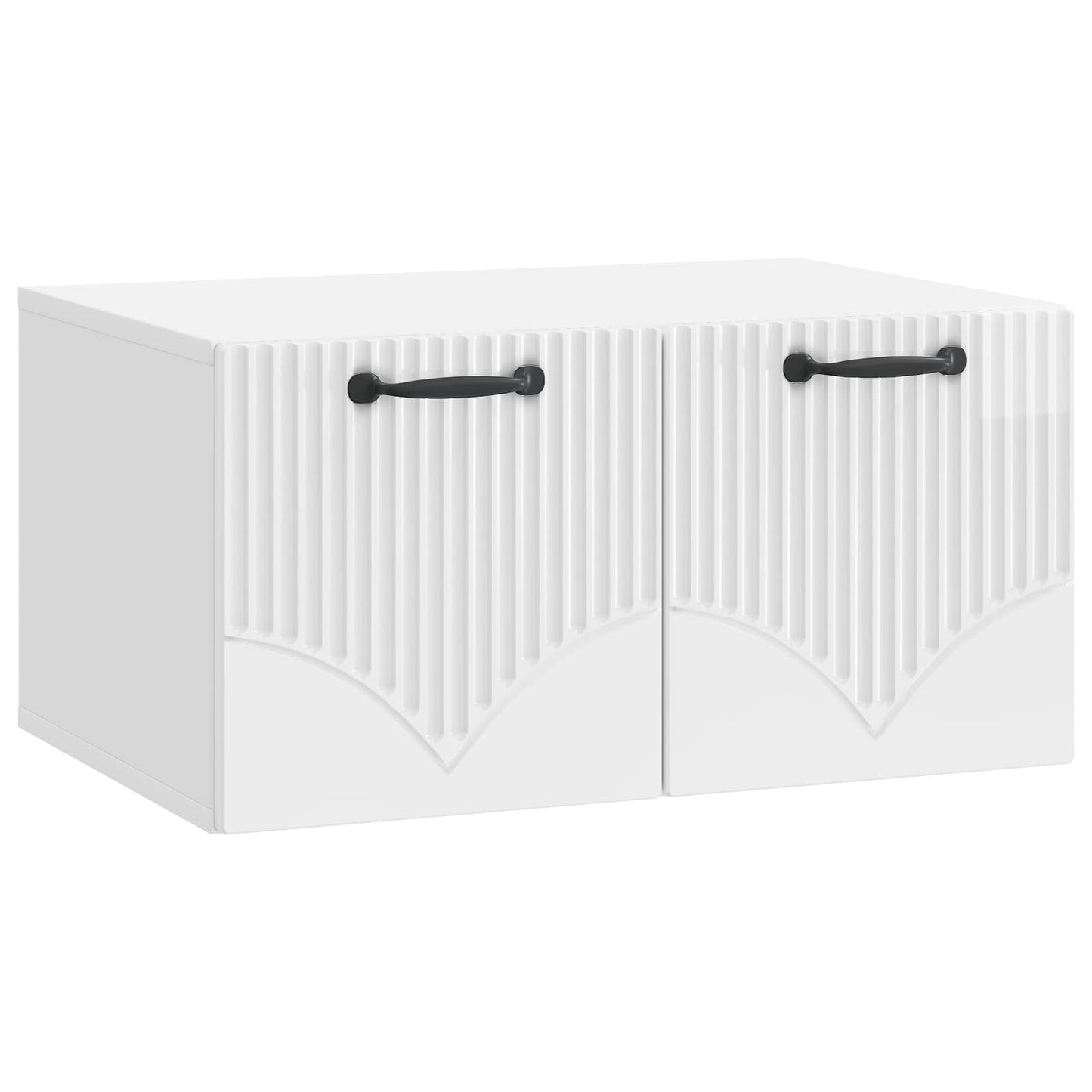 vidaXL Wall-Mounted TV Cabinet High Gloss White 59.5 x 41 x 30 cm 2