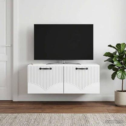 vidaXL Wall-Mounted TV Cabinet White 78.5 x 41 x 30 cm Engineered Wood 1