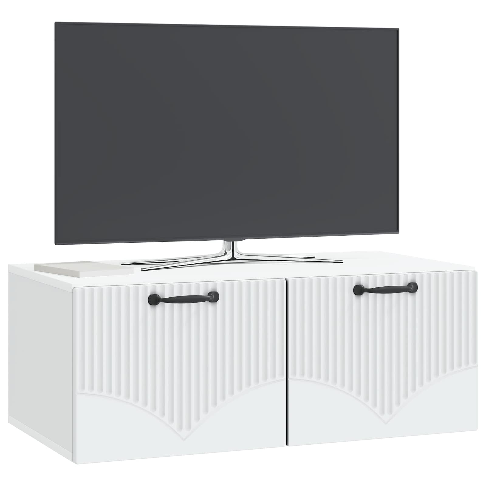 vidaXL Wall-Mounted TV Cabinet White 78.5 x 41 x 30 cm Engineered Wood 3