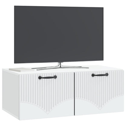 vidaXL Wall-Mounted TV Cabinet White 78.5 x 41 x 30 cm Engineered Wood 3