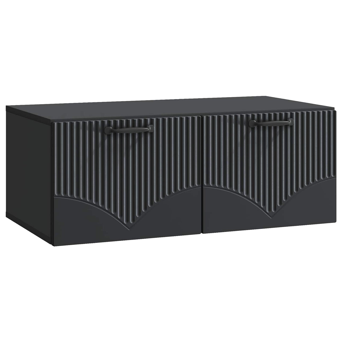 vidaXL Wall-Mounted TV Cabinet Black 78.5 x 41 x 30 cm Engineered Wood 2