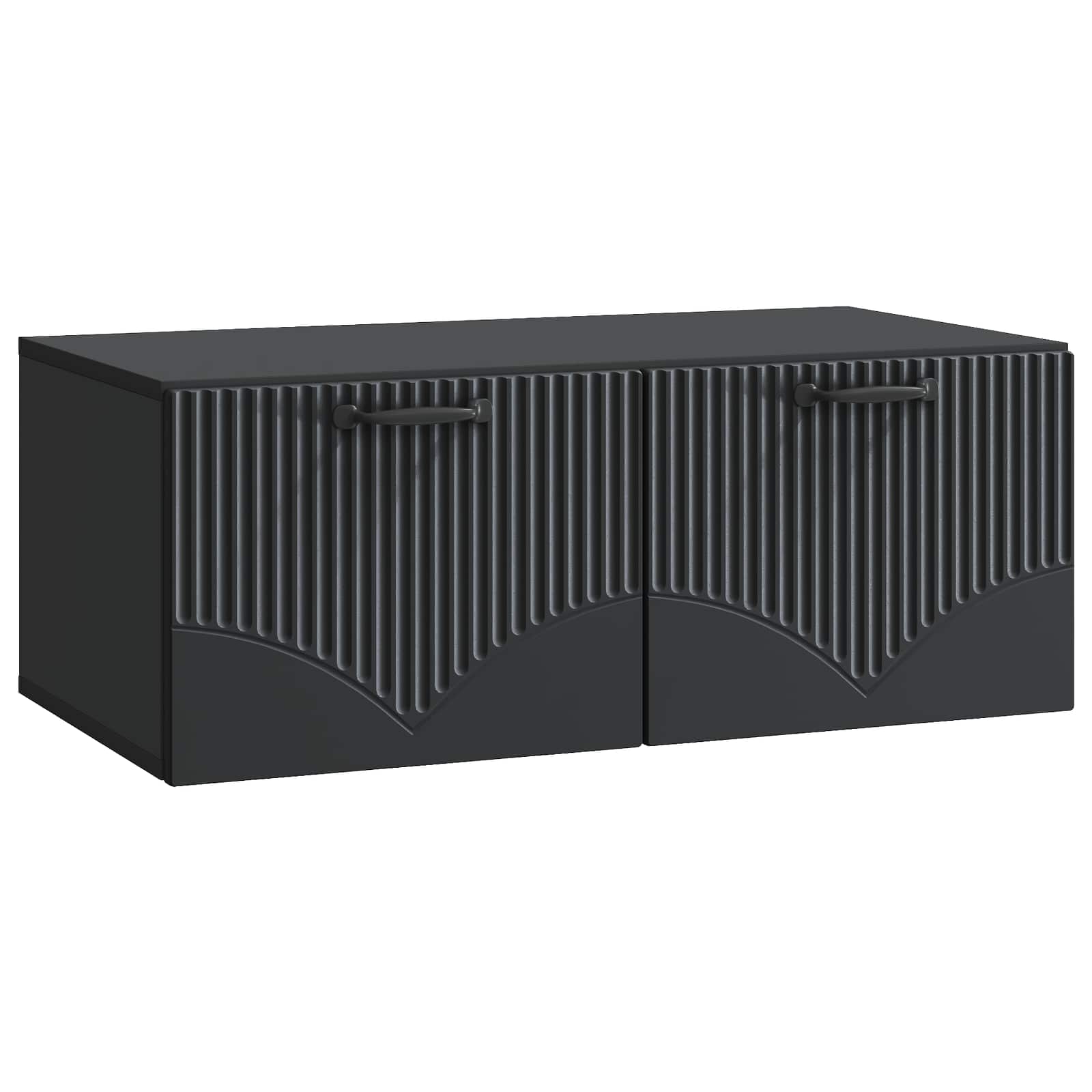 vidaXL Wall-Mounted TV Cabinet Black 78.5 x 41 x 30 cm Engineered Wood 2