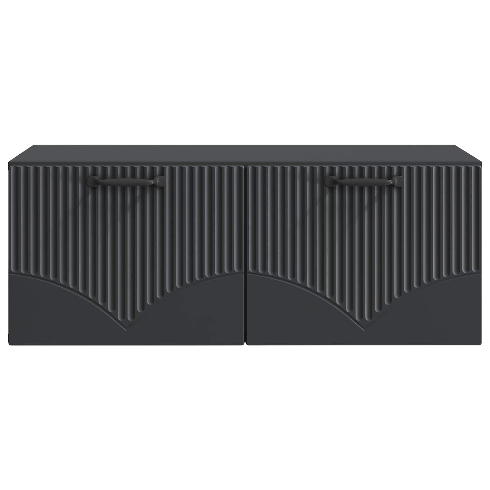 vidaXL Wall-Mounted TV Cabinet Black 78.5 x 41 x 30 cm Engineered Wood 6