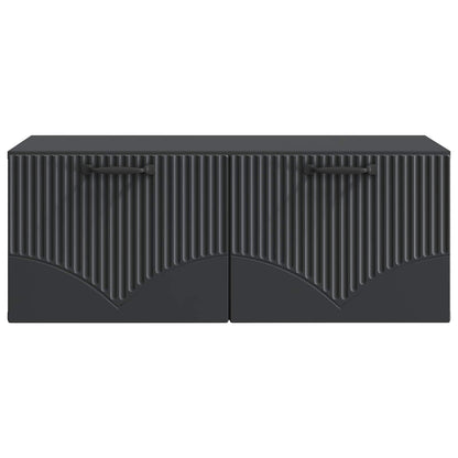 vidaXL Wall-Mounted TV Cabinet Black 78.5 x 41 x 30 cm Engineered Wood 6