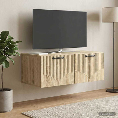 vidaXL Wall-Mounted TV Cabinet Sonoma Oak 78.5 x 41 x 30 cm 1