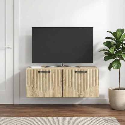vidaXL Wall-Mounted TV Cabinet Sonoma Oak 78.5 x 41 x 30 cm 4