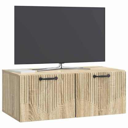 vidaXL Wall-Mounted TV Cabinet Sonoma Oak 78.5 x 41 x 30 cm 3